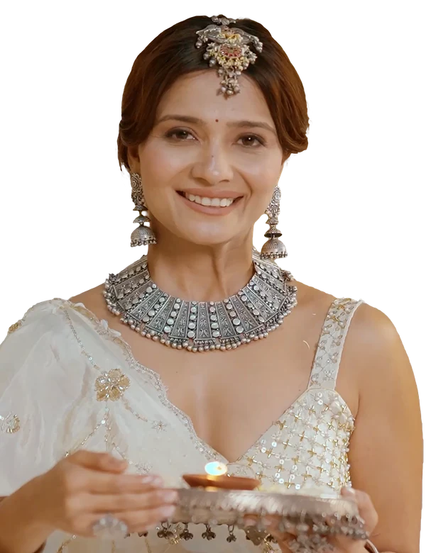 Bhakti Kubavat holding a diya